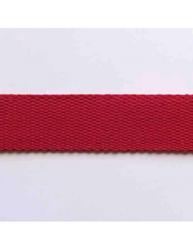 Sangle coton 30mm Rouge (au mètre)